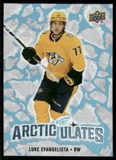 2024-25 Upper Deck Ice Arcticulates Luke Evangelista #AT-18 card