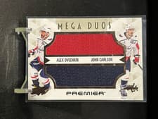 2024-25 Upper Deck Premier Premier Mega Jersey Duos Alex Ovechkin/John Carlson #PM2-OC card