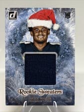 Malik Willis 2022 Panini Donruss Rookie Holiday Sweater card