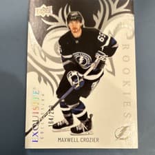 2024-25 Upper Deck Ice Exquisite Collection Rookies Maxwell Crozier #R-25 card