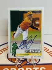 2025 Topps Heritage 1976 Redefined Real One Autographs Paul Skenes #76RROA-PS card
