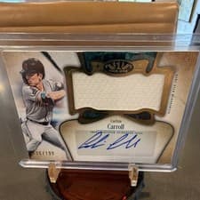 2026 Topps Tier One Autographed Tier One Jumbo Relics Corbin Carroll #AT1JR-CC card