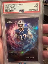 2025 Topps Chrome Game Genies Josh Allen #GG-1 card