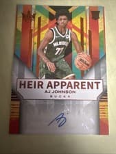 2024-25 Panini Court Kings Heir Apparent Autographs AJ Johnson #HA-AJJ card