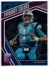 Cam Newton 2019 Panini Donruss Elite Primary Colors card