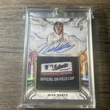 2025 Topps Inception Inception Autograph Jumbo Relic Hat Nick Kurtz #IAJH-NK card