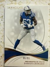 Darius Leonard 2019 Panini Immaculate Collection card
