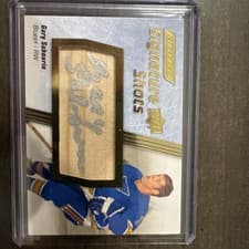 2024-25 Upper Deck Engrained Icons Signature Shots Manufactured Stick Relics Gary Sabourin #SS-GY card
