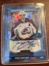 Mikko Rantanen 2024-25 O-Pee-Chee Platinum Blue Rainbow Autographs card