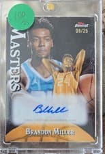 2024-25 Finest Masters Autographs Brandon Miller #MA-BM card