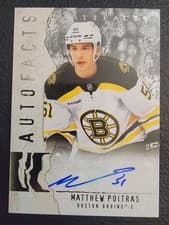 2025-26 Upper Deck Artifacts Autofacts Matthew Poitras #AF-MP card