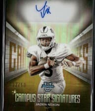 2025 Bowman University Chrome Campus Star Signatures Jaden Nixon #CSS-JN card
