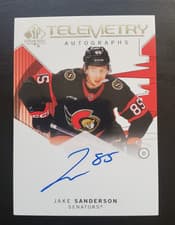 2024-25 SP Authentic Telemetry Autographs Jake Sanderson #T-JS card