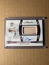 2025 Panini Flawless Rookie Patch Autographs Quinn Ewers #3 card