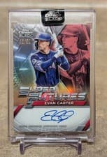2025 Topps Chrome Black Super Futures Autographs Evan Carter #FSA-EC card