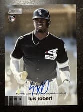 Luis Robert 2020 Stadium Club Autographs card