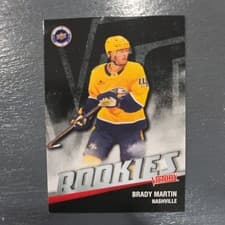 2026 Upper Deck National Hockey Card Day UD Victory Black Rookies Brady Martin #V-16 card