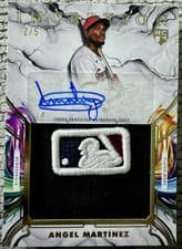 2025 Topps Inception Inception Autograph Jumbo Relic Hat Angel Martínez #IAJH-AM card