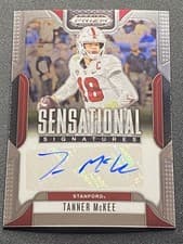2025 Panini Prizm Draft Picks Sensational Signatures Tanner McKee #87 card