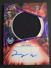 2025 Bowman University Best Prospect Jumbo Relic Autographs Refractor Trey White #JRA-TWH card