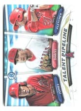 David Fletcher, Matt Thaiss, Jahmai Jones 2018 Bowman Talent Pipeline Chrome card