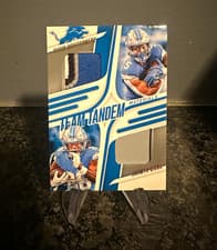 2025 Panini Absolute Team Tandem Materials David Montgomery / Jahmyr Gibbs #TTM-DET card