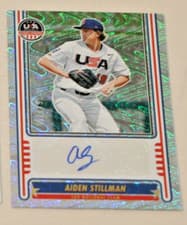 2025 Panini Stars & Stripes 18U National Team Signatures Aiden Stillman #NTS-AS card