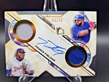 2025 Topps Diamond Icons Single Player Dual Team Autographed Relics Prince Fielder #DTA-PF card