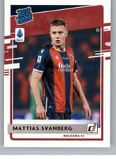 Mattias Svanberg 2020 Panini Chronicles Donruss Rated Rookies Serie A card