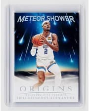 2024-25 Panini Origins Meteor Shower Set Shai Gilgeous-Alexander #1 card