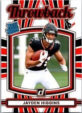 2025 Donruss Rated Rookie Throwback Jayden Higgins #37 card