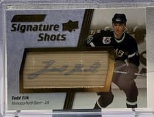 2024-25 Upper Deck Engrained Icons Signature Shots Manufactured Stick Relics Todd Elik #SS-TE card