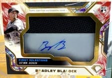 2025 Topps Diamond Icons Autographed First Milestone Cleat Relics Bradley Blalock #FMCA-BB card