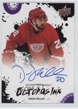 2025-26 Upper Deck Detroit Red Wings Centennial Octopus Ink Drew Miller #OI-MI card
