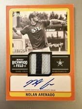 2025 Topps Update Rickwood Autograph Relics Nolan Arenado #RWAR-NA card