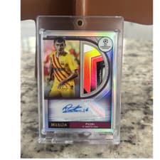 Pedri 2021 Topps Merlin Chrome UEFA Match Ball Signatures card
