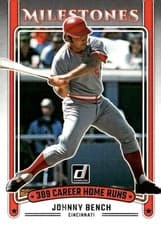 2025 Donruss Milestones Johnny Bench #10 card