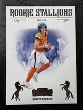 Bo Nix 2024 Panini Contenders Rookie Stallions card