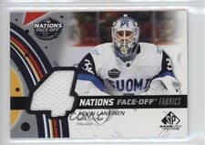 2025-26 SP Game Used 2025 4 Nations Face-Off Fabrics Kevin Lankinen #4N-KL card