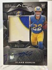 2024 Panini Black Rookie Patch Autographs Blake Corum #219 card
