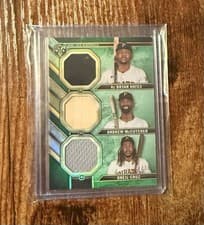 2024 Topps Triple Threads Relic Combo Andrew McCutchen / Oneil Cruz / Ke'Bryan Hayes #RCC-HMO card