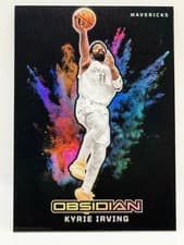 2024-25 Panini Obsidian International Black Color Blast Kyrie Irving #5 card
