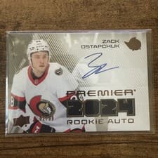 2024-25 Upper Deck Premier Premier Rookie Auto Jersey Zack Ostapchuk #PRA-ZO card