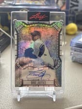 2025 Leaf Bronx Legacy Base Autographs Dave Justice #BA-DJ1 card