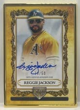 2025 Topps Gilded Collection Topps Gallery of Gold Autographs Reggie Jackson #GOG-RJ card