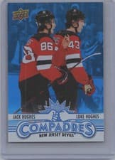 2025-26 Upper Deck Compadres Jack Hughes / Luke Hughes #CM-5 card