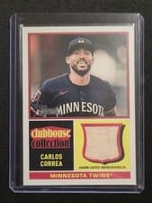 2025 Topps Heritage Clubhouse Collection Relics Carlos Correa #CCR-CC card