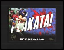 2025 Topps Plakata Kyle Schwarber #PLAK-46 card