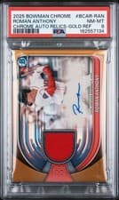 2025 Bowman Chrome Auto Relics Roman Anthony #BCAR-RAN card