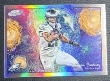 2025 Topps Cosmic Chrome Stars in the Night Saquon Barkley #STN-16 card